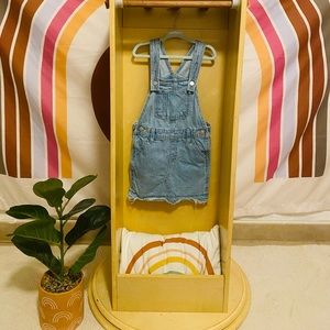Jean skirt overalls